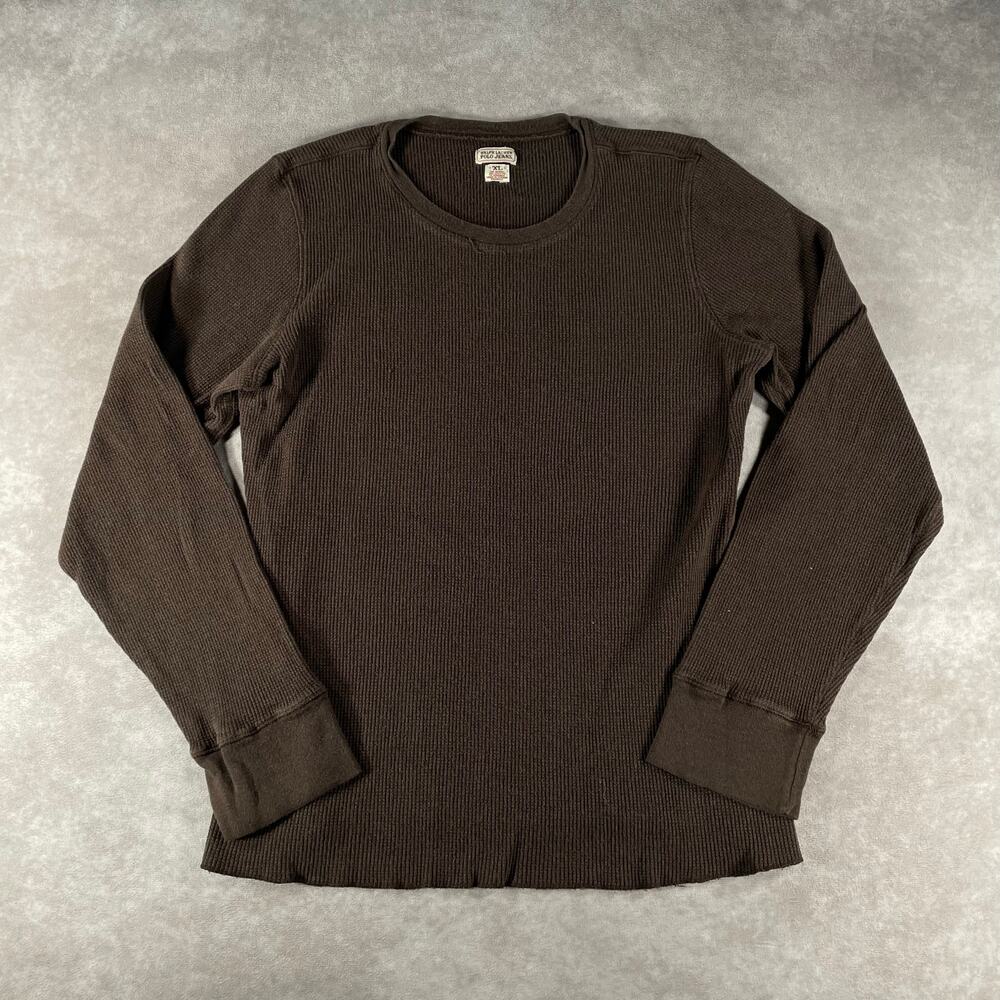 Vintage Women’s Ralph Lauren Polo Jeans Brown Thermal XL top